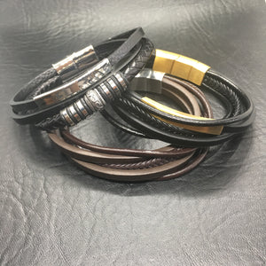 The Leather Series (Black / Brown Leather & Gold or Silver)