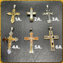 Load image into Gallery viewer, “Pray” Stainless Steel Cross &amp; Chain Necklace (6 styles)
