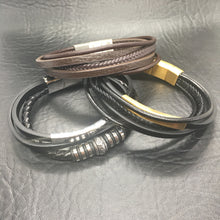 Load image into Gallery viewer, The Leather Series (Black / Brown Leather &amp; Gold or Silver)