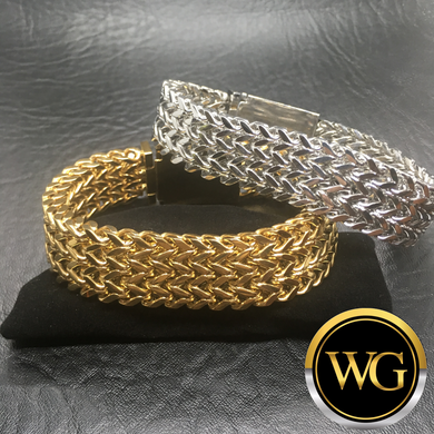 Triple Wheat / Link Stainless Steel Silver (ONLY)